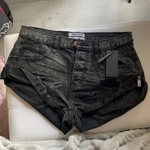 One teaspoon bandits black distressed shorts